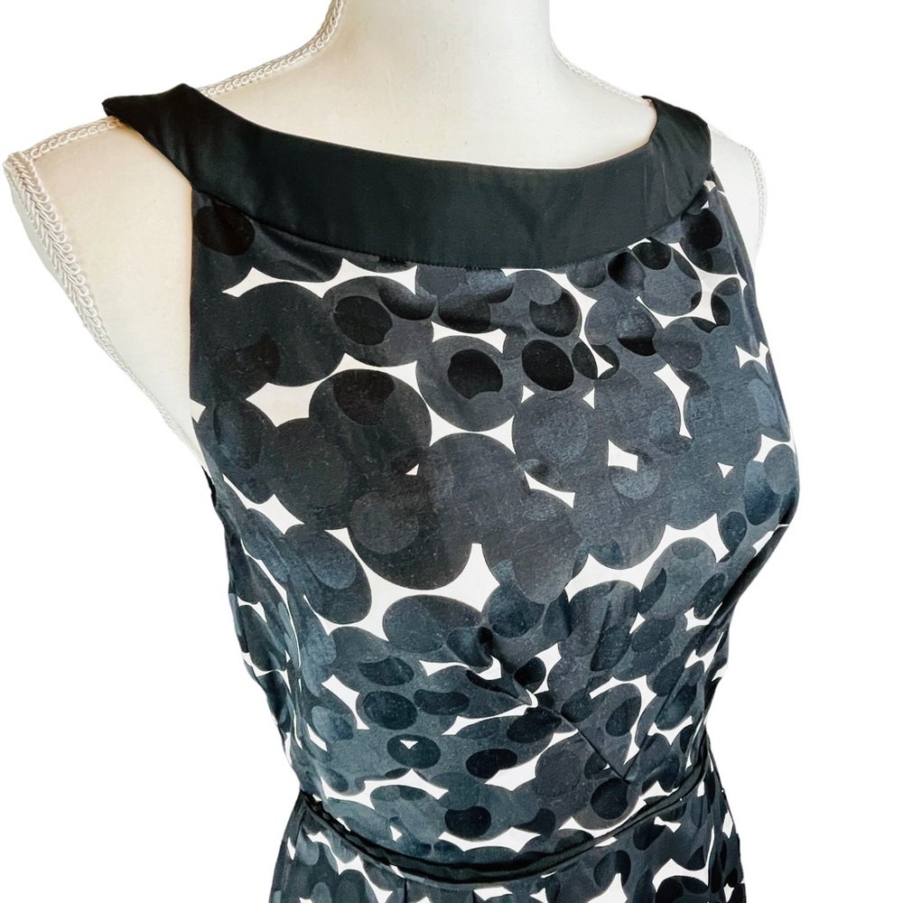 VIVIENNE TAM Silk Polka‎ Dot Sheath Dress Sz 8 Black White Office Work Career - Picture 3 of 11